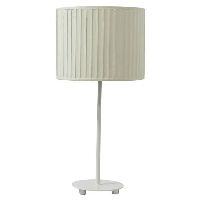 Idp Lampshades Plisado Gable Lámpara de sobremesa - 40 W, L x An x Al: 20 x 20 x 46 cm, Blanco, E27 - Vista frontal