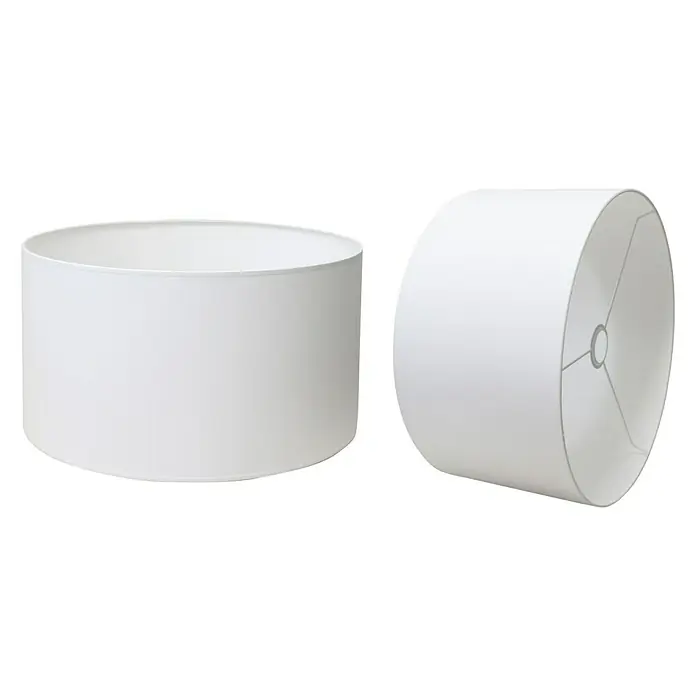 Idp Lampshades Pantalla de lámpara Tubo - Ø x Al: 30 x 20 cm, Blanco - Vista angular