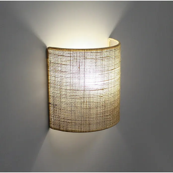 Idp Lampshades Sisa Aplique de pared - 40 W, L x An x Al: 10 x 20 x 20 cm, Crema, E27 - Foto ambiente