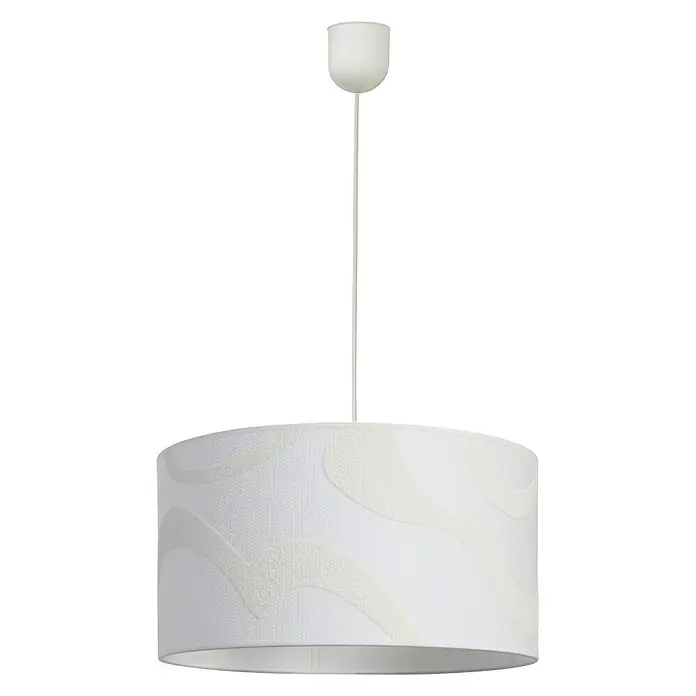 Idp Lampshades Fibra ondas Lámpara colgante redonda - 40 W, Ø x Al: 38 x 20 cm, Blanco, E27 - Vista frontal