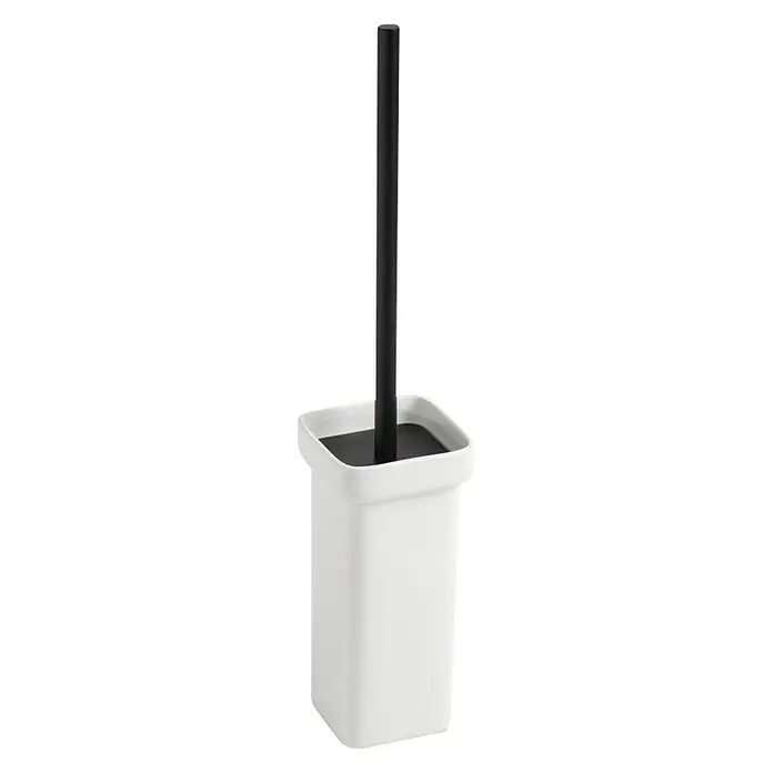 Tatay Nero Escobillero de suelo - Acero inoxidable, Negro/Blanco - Vista angular