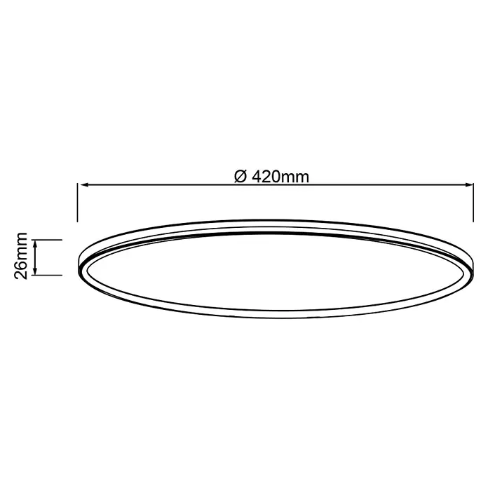 Brilliant LED-Deckenleuchte Tanida - 22 W, Weiß, Kaltweiß - Skizze
