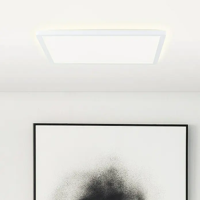 Brilliant LED-Deckenleuchte Tanida - 24 W, L x B x H: 42 x 42 x 2,6 cm, Weiß, Kaltweiß - Stimmungsaufnahme