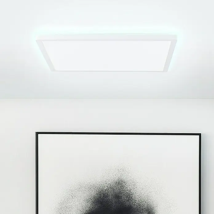 Brilliant LED-Deckenleuchte Tanida - 24 W, L x B x H: 42 x 42 x 2,6 cm, Weiß, Kaltweiß - Stimmungsaufnahme