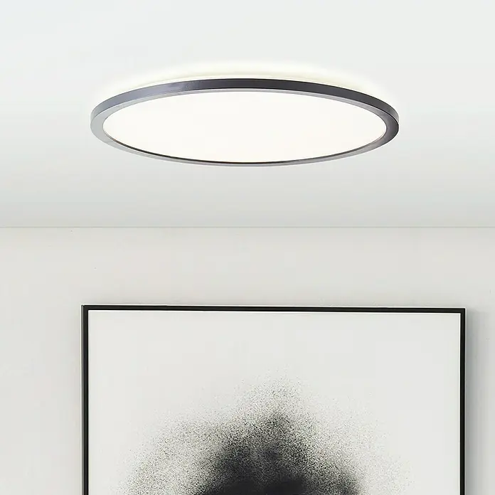 Brilliant LED-Deckenleuchte rund Tanida - 24 W, Ø x H: 42 x 2,5 cm, Schwarz, Kaltweiß - Stimmungsaufnahme