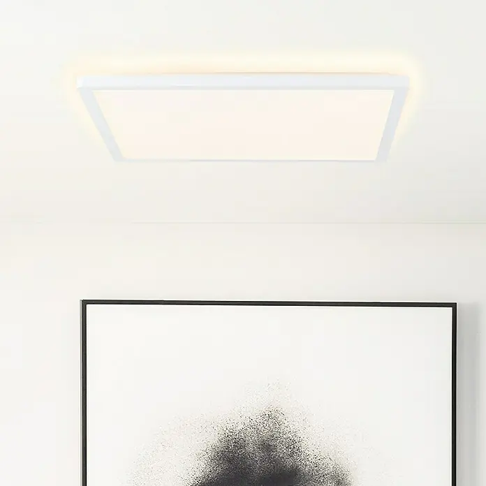 Brilliant LED-Deckenleuchte Tanida - 24 W, L x B x H: 42 x 42 x 2,6 cm, Weiß, Kaltweiß - Stimmungsaufnahme