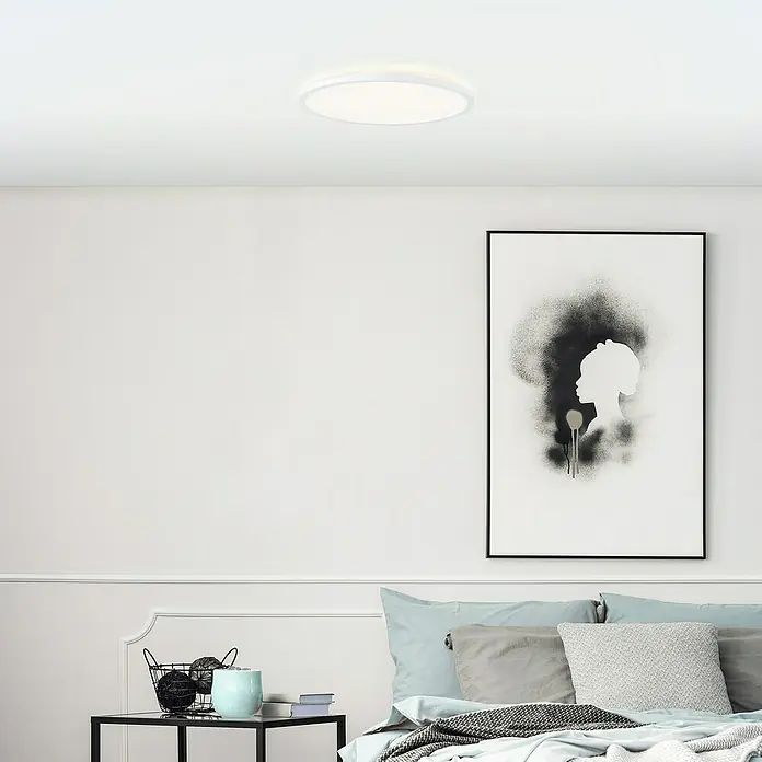 Brilliant LED-Deckenleuchte rund Tanida - 24 W, Ø x H: 42 x 2,5 cm, Weiß, Kaltweiß - Stimmungsaufnahme