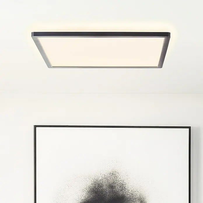 Brilliant LED-Deckenleuchte Tanida - 24 W, L x B x H: 42 x 42 x 2,6 cm, Schwarz, Kaltweiß - Stimmungsaufnahme