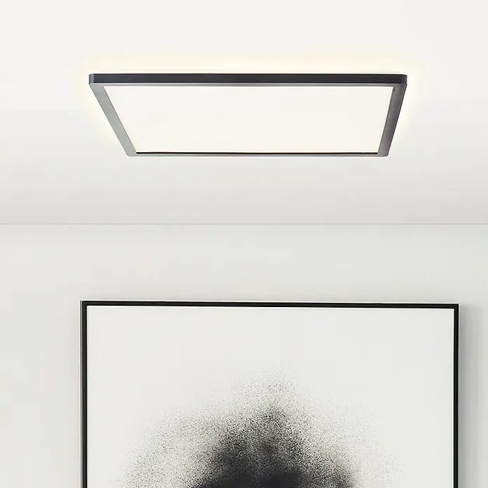 Brilliant LED-Deckenleuchte Tanida - 24 W, L x B x H: 42 x 42 x 2,6 cm, Schwarz, Kaltweiß - Stimmungsaufnahme