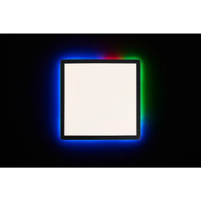 Brilliant LED-Deckenleuchte Tanida - 20 W, L x B x H: 29,5 x 29,5 x 2,6 cm, Schwarz, Kaltweiß - Stimmungsaufnahme