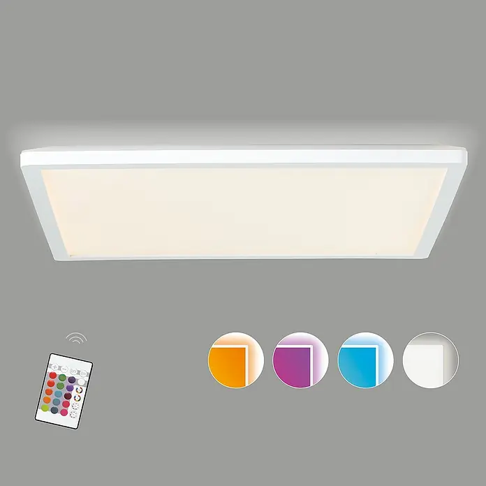 Brilliant LED-Deckenleuchte Tanida - 23 W, L x B x H: 42 x 42 x 2,6 cm, Weiß, RGBW - Informationsansicht