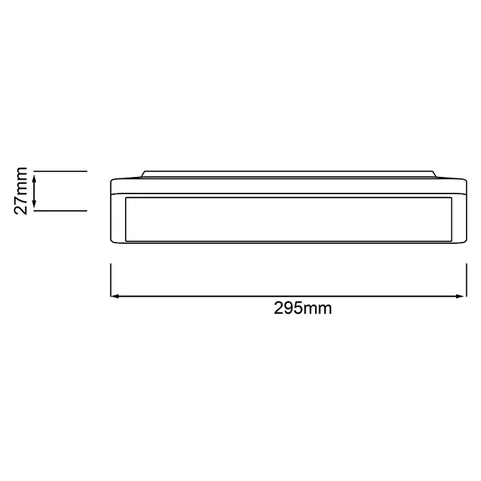 Brilliant LED-Deckenleuchte Tanida - 20 W, L x B x H: 29,5 x 29,5 x 2,6 cm, Schwarz, Kaltweiß - Skizze