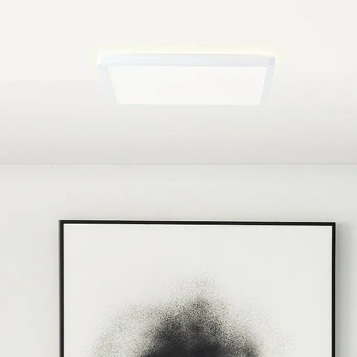 Brilliant LED-Deckenleuchte Tanida - 18 W, L x B x H: 29,3 x 29,3 x 2,6 cm, Weiß, Neutralweiß - Stimmungsaufnahme