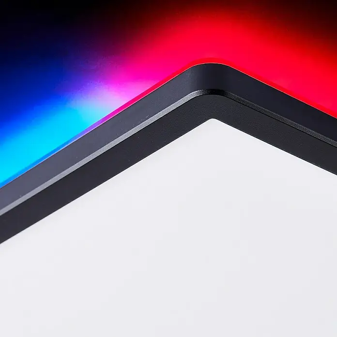 Brilliant LED-Deckenleuchte Tanida - 20 W, L x B x H: 29,5 x 29,5 x 2,6 cm, Schwarz, Kaltweiß - Detailaufnahme