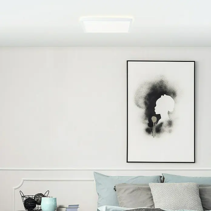 Brilliant LED-Deckenleuchte Tanida - 18 W, L x B x H: 29,3 x 29,3 x 2,6 cm, Weiß, Neutralweiß - Stimmungsaufnahme
