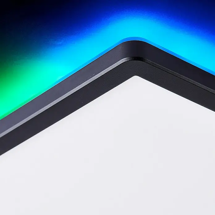 Brilliant LED-Deckenleuchte Tanida - 20 W, L x B x H: 29,5 x 29,5 x 2,6 cm, Schwarz, Kaltweiß - Detailaufnahme