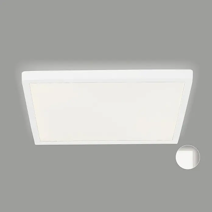Brilliant LED-Deckenleuchte Tanida - 18 W, L x B x H: 29,3 x 29,3 x 2,6 cm, Weiß, Neutralweiß - Informationsansicht