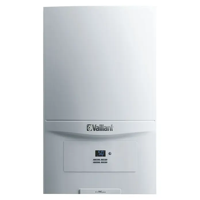 Vaillant Caldera ecoTEC pure 236/7-2 - Display multifunción, Capacidad: 8 l, 24 kW - Vista frontal