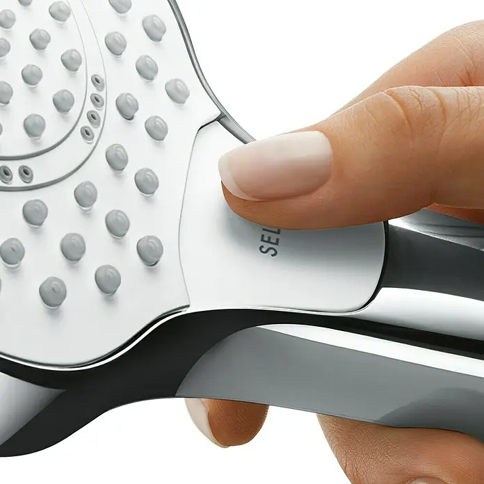 Hansgrohe Ručna tuš slušalica Croma Select E Vario - Promjer: 11 cm, Broj funkcija: 3 Kom., Tipka za odabir, Kromirano - Detaljan prikaz