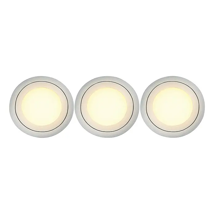 Tween Light LED-Einbauleuchten-Set - 9 W, Nickel matt, Warmweiß - Ansicht von unten