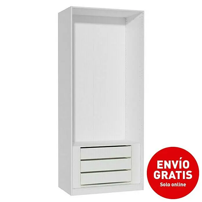 Finsa Módulo de armario con cajones - L x An x Al: 51 x 52,8 x 96,8 cm, Blanco - Imagen de campaña