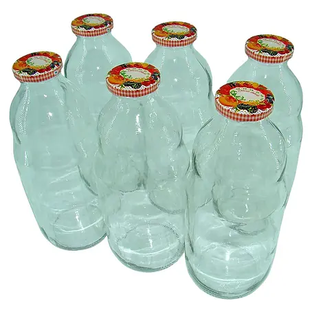 Staklena boca s poklopcem Set Juice