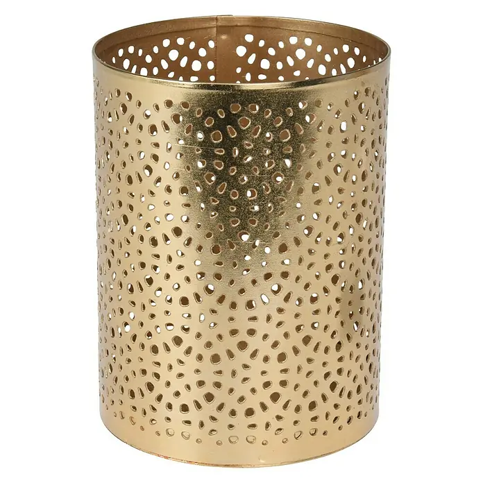Theelichthouder - 10 mm, Goud, Metaal - Vooraanzicht