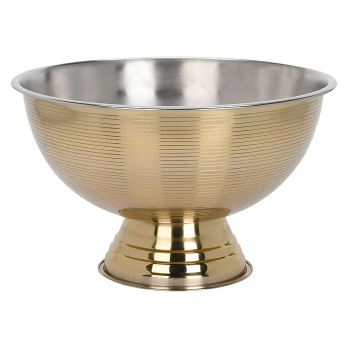 Schaal - Ø x h: 39 x 24 cm, Goud/zilver - Vooraanzicht