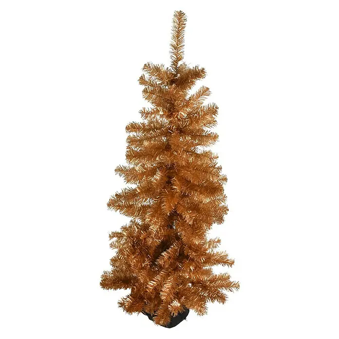Decoratief element Tafelkerstboom - 120 cm, Goud, Hout - Vooraanzicht