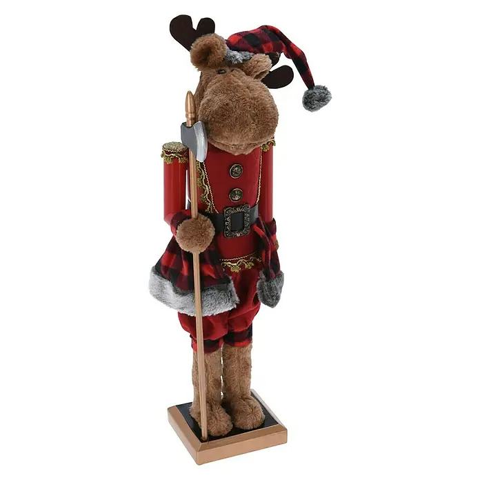 Decoratief figuur - Hout, 60 cm, Rendier - Diagonaal zicht