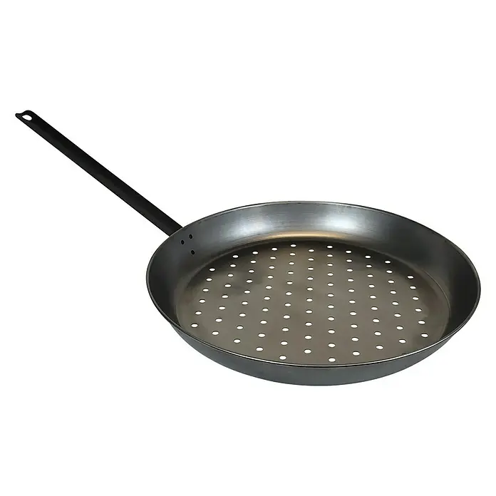Grillofen für Maroni - Ø x H: 43 x 80 cm, Silber - Diagonale Ansicht