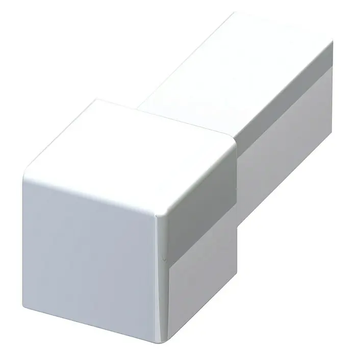Quadroeck - Aluminium, Chrom, Höhe: 12,5 mm - Linke Seitenansicht