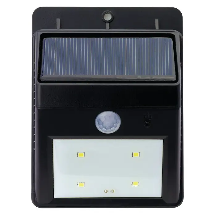 Ritter Leuchten LED-Solar-Außenwandleuchte Treppenlicht - 1 W, Kunststoff, Tageslichtweiß, Schwarz - Vorderansicht