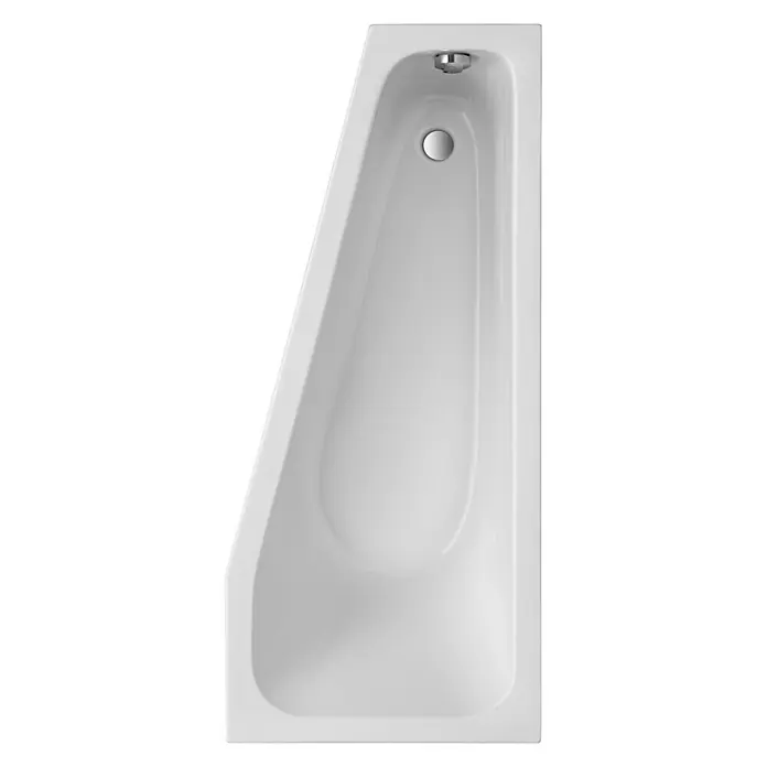 Ottofond Badewanne Durban - Rechtsseitig, 170 x 75/40 x 41,5 cm, Sanitäracryl, Weiß - Ansicht von oben