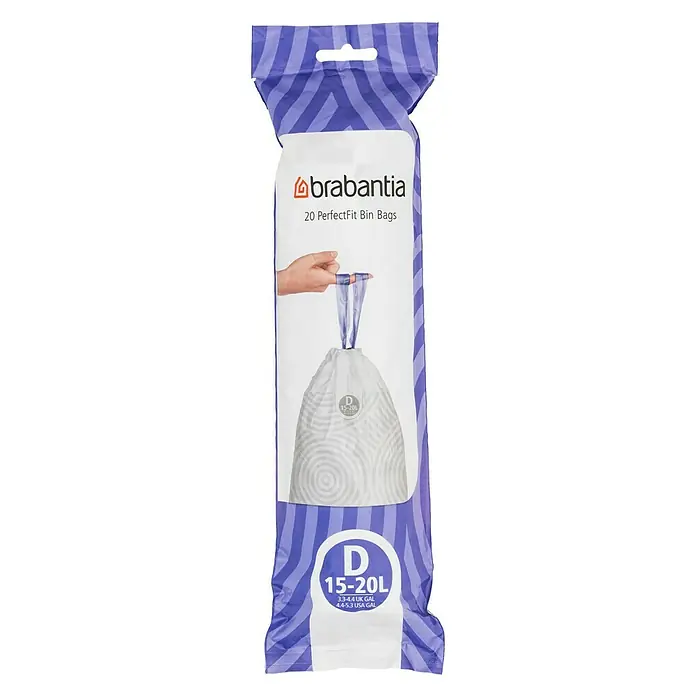 Brabantia Bolsa de basura PerfectFit - 20 l, 40 ud. - Vista frontal