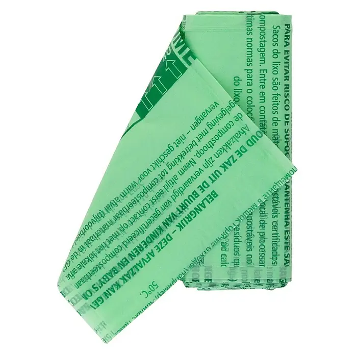 Brabantia Bolsas de basura Biodegradables - 6 l, 10 ud., Verde - Vista superior