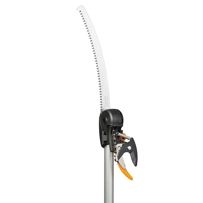 Fiskars Teleskop-Schneidgiraffe UPX86 & BaumsØƒ¤ge - Mit Teleskopstiel, Schneidsystem: Bypass, Max. Aststärke: 32 mm - Detailaufnahme