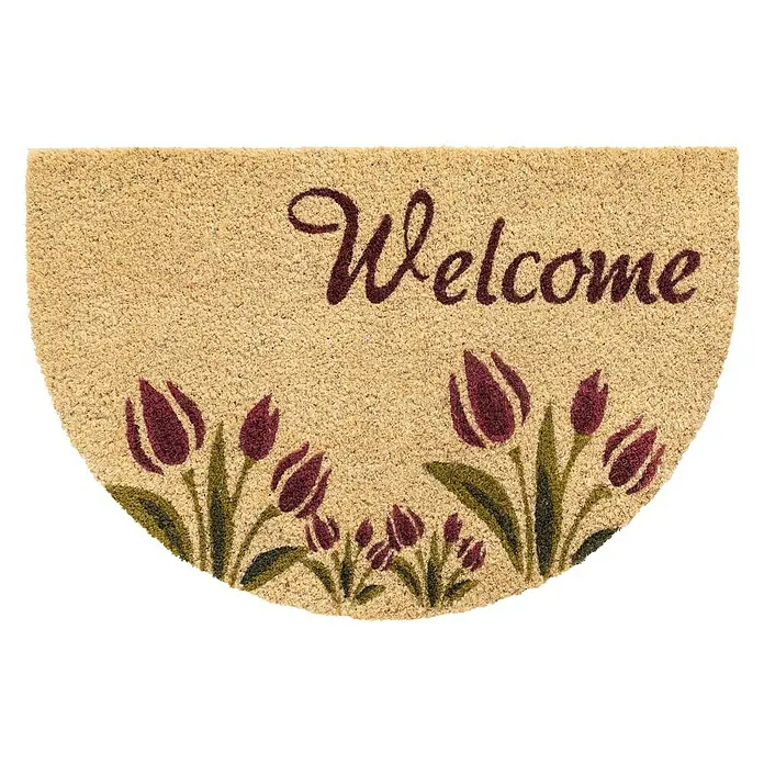 Otirač "Tulips Welcome" - Boja: Natur, D x Š: 60 x 40 cm - Pogled s gornje strane