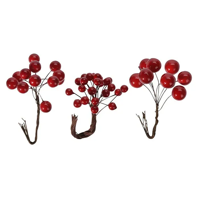 Decoratief element Besjes - Rood, Kunststof - Vooraanzicht