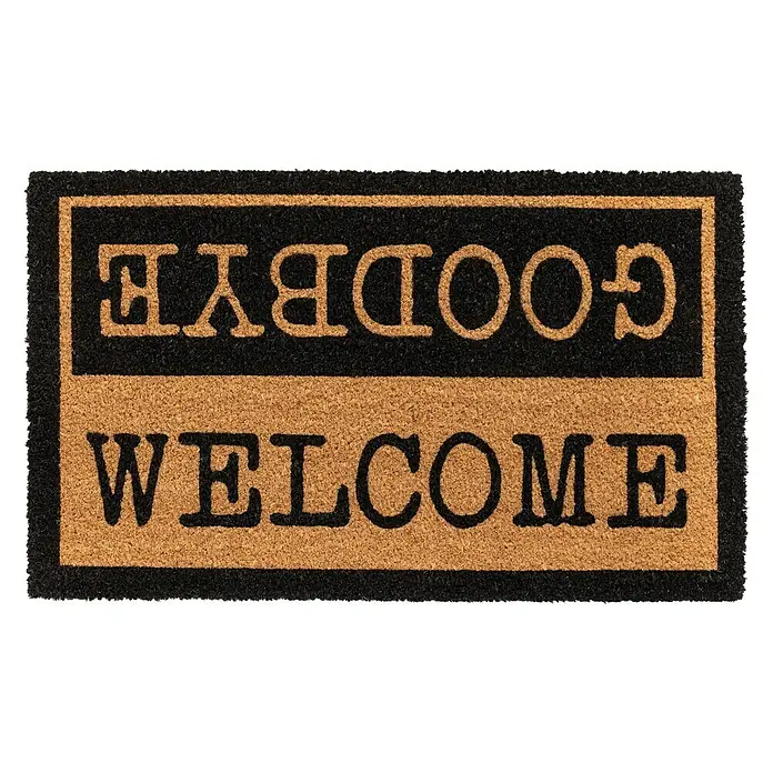 Otirač "Welcome Goodbye" - Višebojan, D x Š: 75 x 45 cm - Pogled s gornje strane