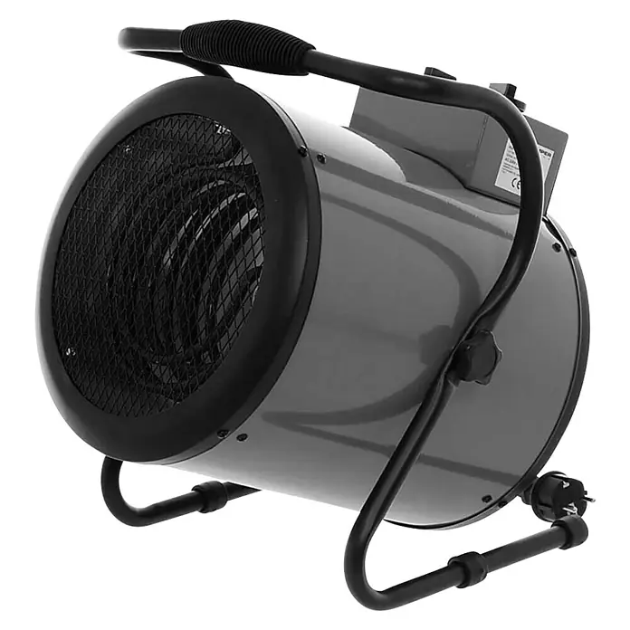 Bauheizer - 1.500 W - 3.000 W, 230 V, Leistungsstufen: 3-stufig - Diagonale Ansicht