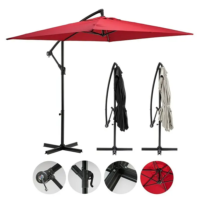 Sunfun Ampelschirm Toscana - Chili, 200 x 250 cm - Informationsansicht