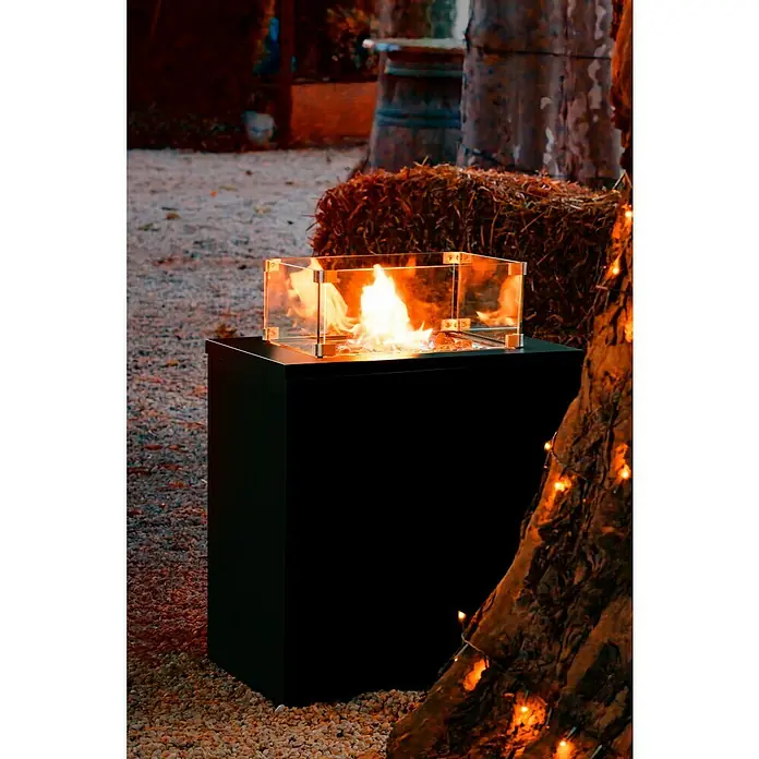 MWH Feuerstelle Palermo - 55 x 55 x 79 cm, Aluminium, Anthrazit - Stimmungsaufnahme