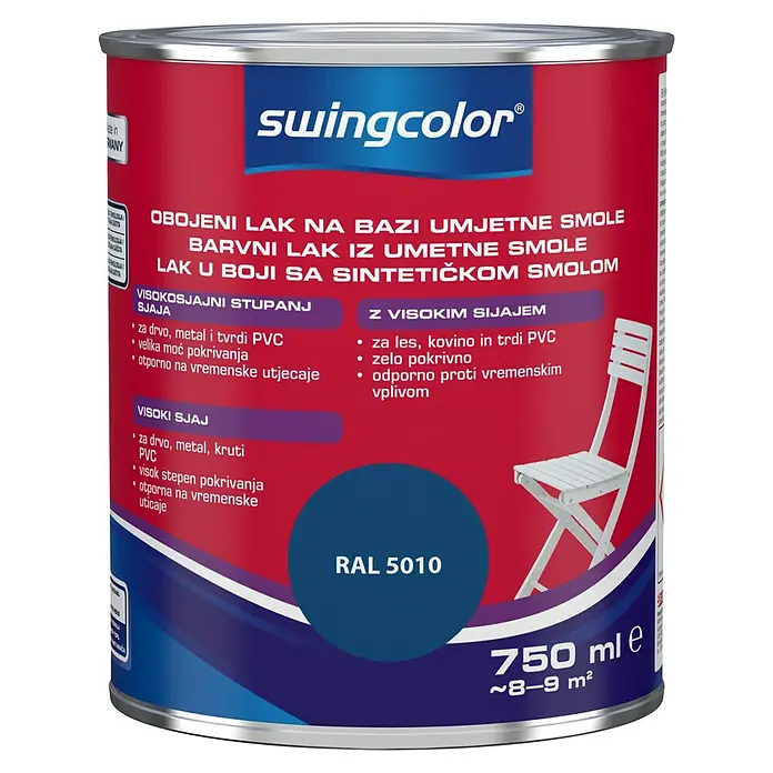 swingcolor Lak u boji - Boja: Plave boje, 750 ml - Pogled sprijeda