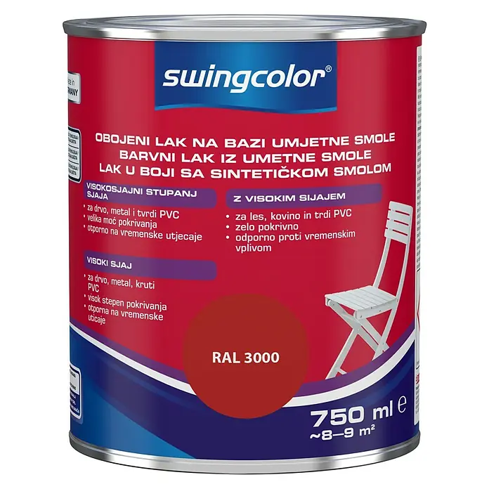 swingcolor Lak u boji - Boja: Crvene boje, 750 ml - Pogled sprijeda