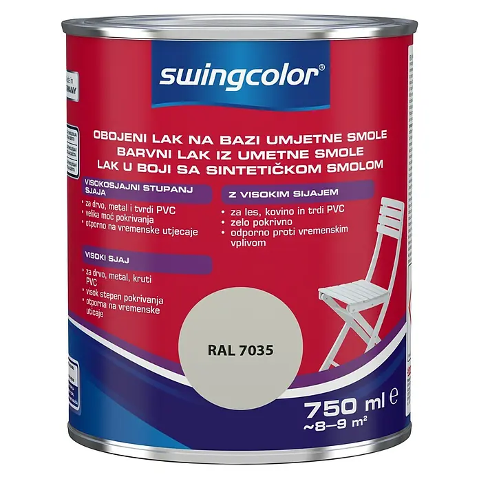 swingcolor Lak u boji - Boja: Mišja siva, 750 ml - Pogled sprijeda