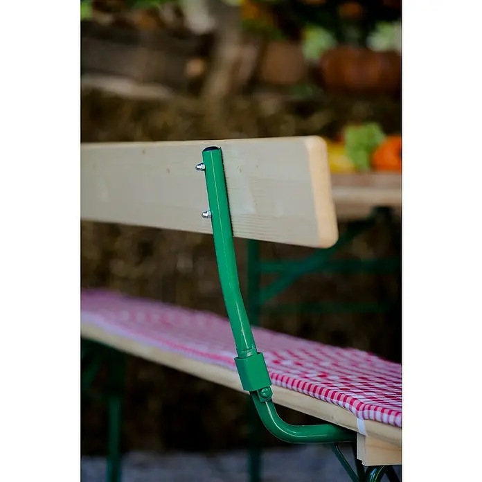 Bierbankauflagen-Set - 3 -tlg., Rot/Weiß, 240 x 70 cm, 100 % Polyester - Stimmungsaufnahme
