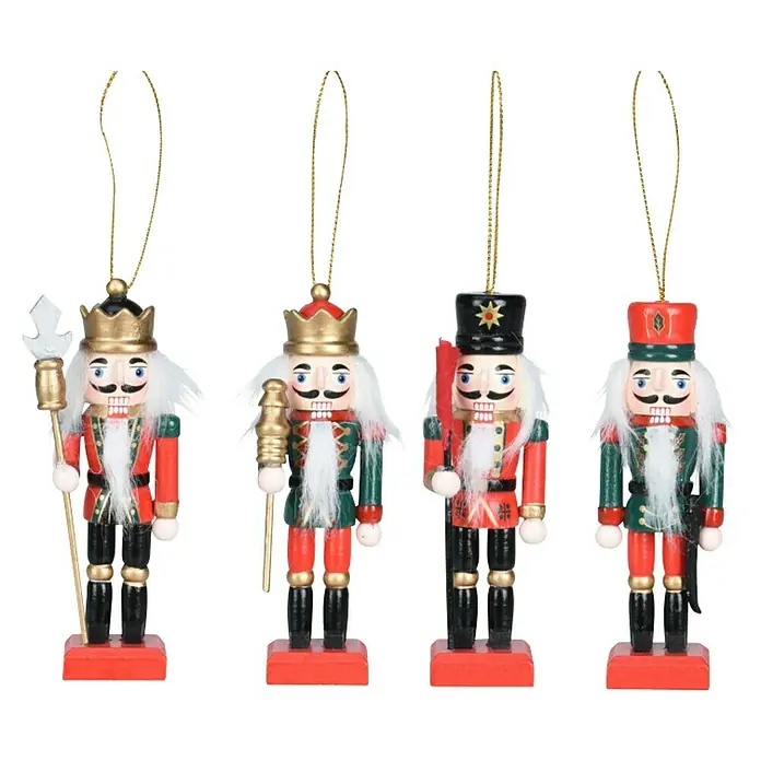 Decoratief figuur - 10 cm, Rood/zwart - Vooraanzicht