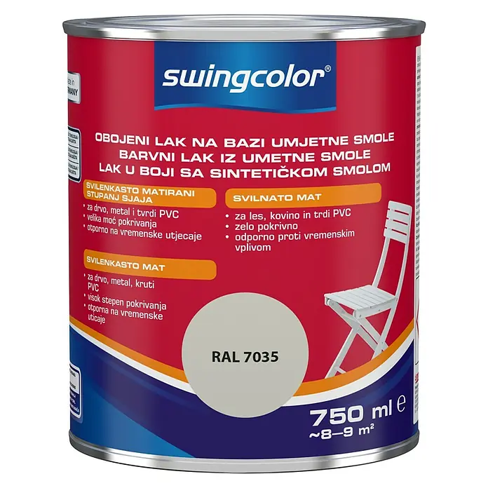 swingcolor Lak u boji - Boja: Svijetlosive boje, 750 ml - Pogled sprijeda
