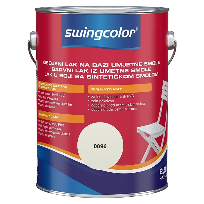 swingcolor Lak u boji - Boja: Bijela boja pamuka, 2,5 l - Pogled sprijeda